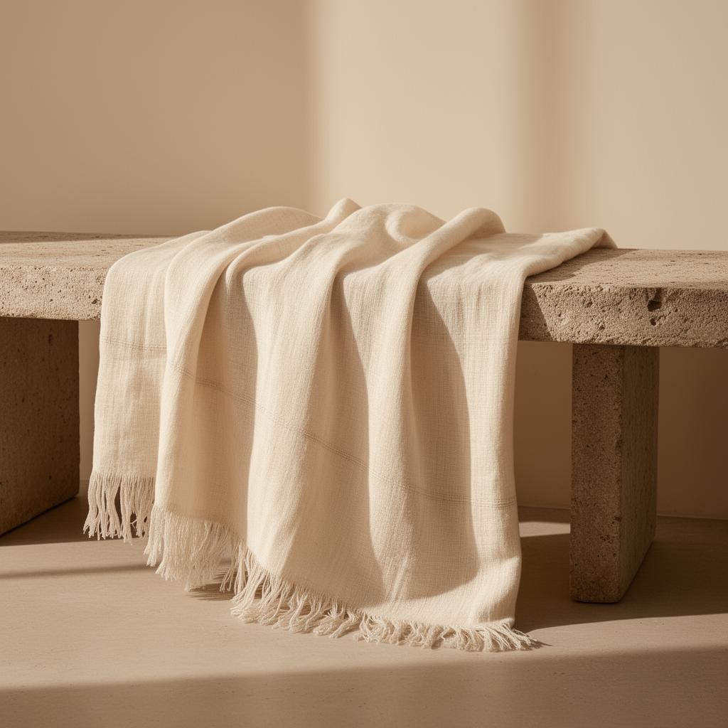 Linen Throw, Natural